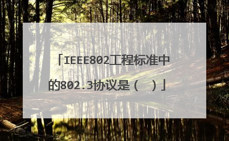 IEEE802工程标准中的802.3协议是（ ）