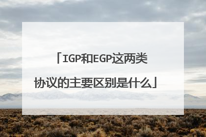IGP和EGP这两类协议的主要区别是什么