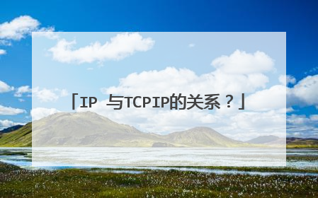 IP 与TCPIP的关系?