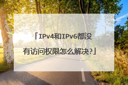 IPv4和IPv6都没有访问权限怎么解决?