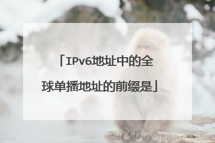 IPv6地址中的全球单播地址的前缀是