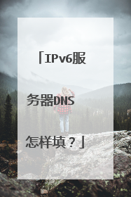 IPv6服务器DNS 怎样填？