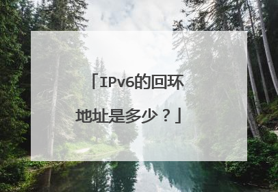 IPv6的回环地址是多少？