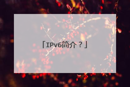IPv6简介?
