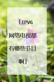 IPV6网络电视都有哪些节目啊
