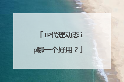 IP代理动态ip哪一个好用?