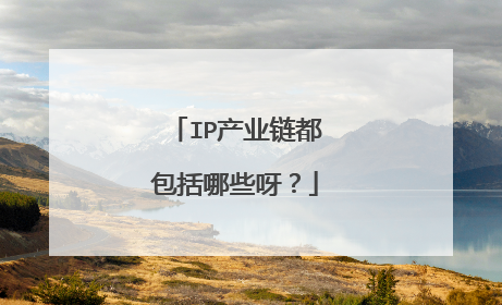 IP产业链都包括哪些呀？