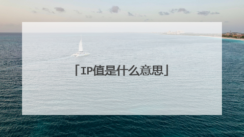 IP值是什么意思