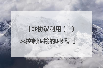 IP协议利用( )来控制传输的时延。
