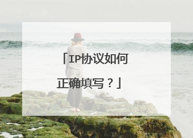 IP协议如何正确填写？