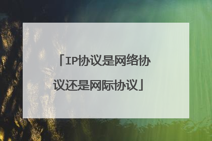 IP协议是网络协议还是网际协议
