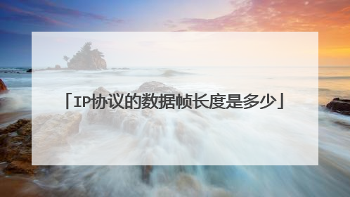 IP协议的数据帧长度是多少