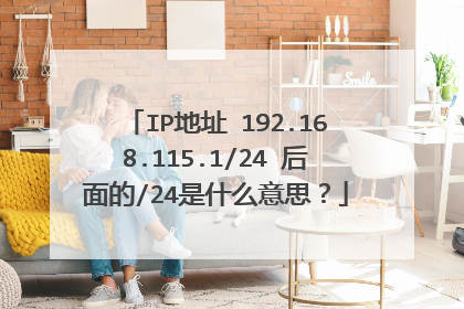 IP地址 192.168.115.1/24 后面的/24是什么意思?
