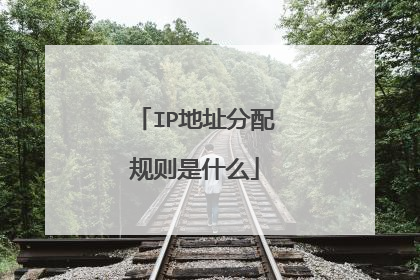 IP地址分配规则是什么