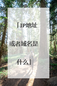 IP地址或者域名是什么