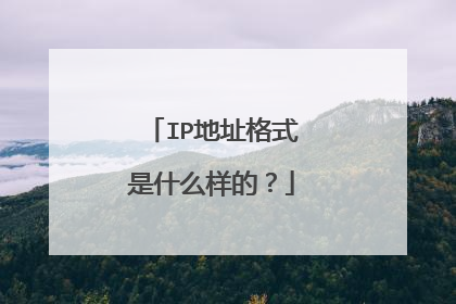IP地址格式是什么样的？