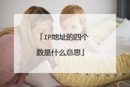 IP地址的四个数是什么意思