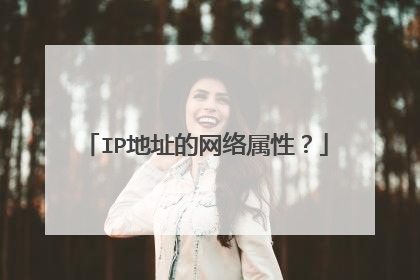 IP地址的网络属性?