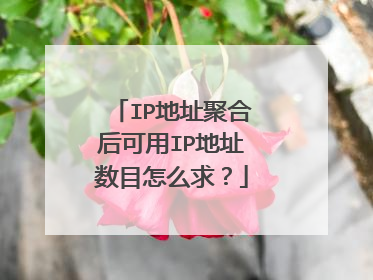 IP地址聚合后可用IP地址数目怎么求？