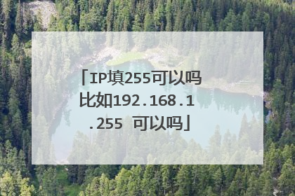 IP填255可以吗 比如192.168.1.255 可以吗