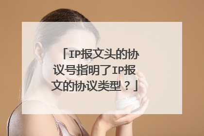 IP报文头的协议号指明了IP报文的协议类型?