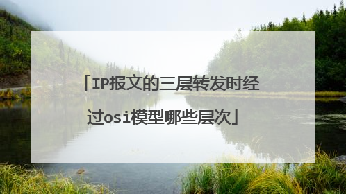 IP报文的三层转发时经过osi模型哪些层次