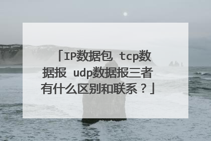 IP数据包 tcp数据报 udp数据报三者有什么区别和联系？