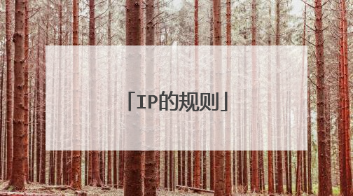 IP的规则