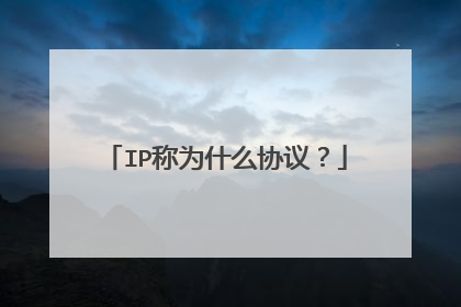 IP称为什么协议？