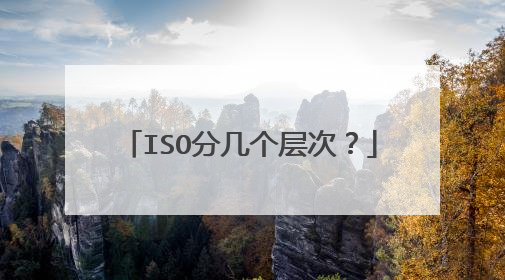 ISO分几个层次?