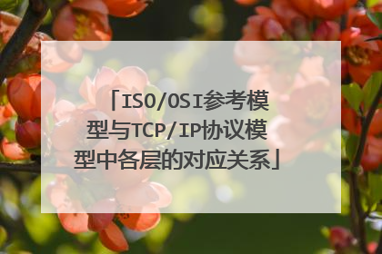 ISO/OSI参考模型与TCP/IP协议模型中各层的对应关系