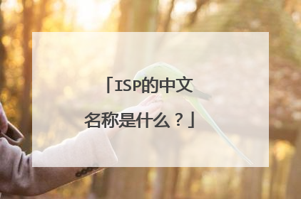 ISP的中文名称是什么?