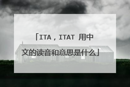 ITA，ITAT 用中文的读音和意思是什么