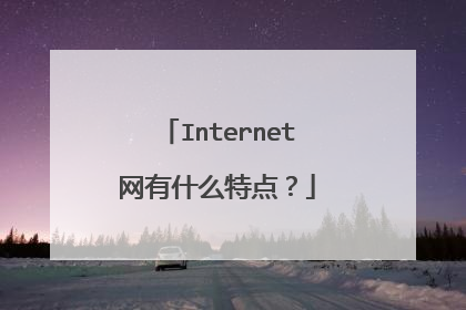 Internet网有什么特点？