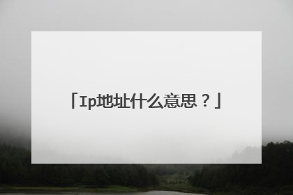 Ip地址什么意思？