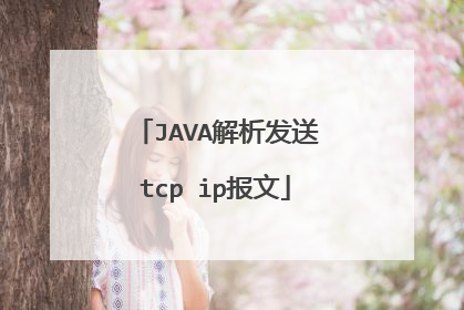 JAVA解析发送tcp ip报文