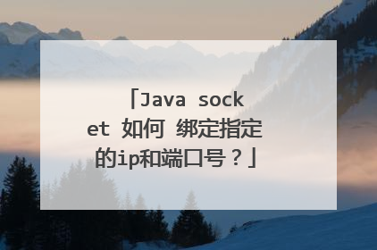 Java socket 如何 绑定指定的ip和端口号?