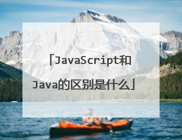 JavaScript和Java的区别是什么