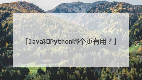 Java和Python哪个更有用？