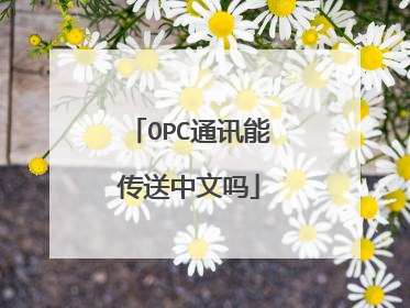 OPC通讯能传送中文吗