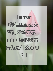 OPPOr11微信里面公交查询系统显示IP有可疑的攻击行为是什么意思?