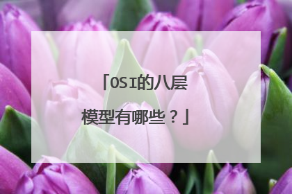 OSI的八层模型有哪些?