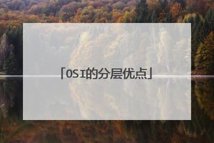 OSI的分层优点
