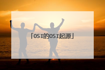 OSI的OSI起源