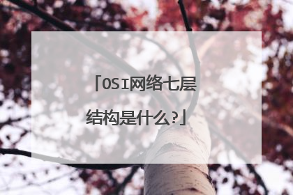 OSI网络七层结构是什么?