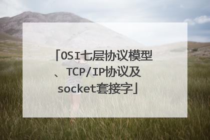 OSI七层协议模型、TCP/IP协议及socket套接字