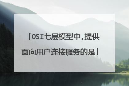 OSI七层模型中,提供面向用户连接服务的是