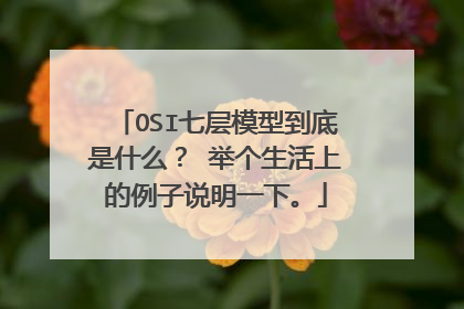 OSI七层模型到底是什么? 举个生活上的例子说明一下。