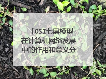 OSI七层模型在计算机网络发展中的作用和意义分别是什么?