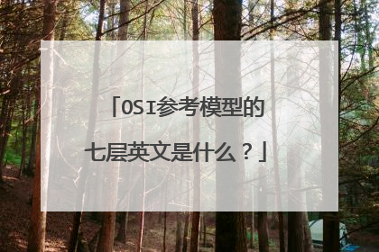 OSI参考模型的七层英文是什么？